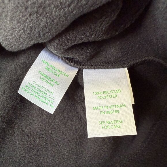 Lilly Pulitzer Size Large Cabello Fleece Jacket Sweater Black Full Zip Pockets - Picture 7 of 9
